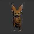 Fantasy Fox Character With Large Ears Orange Fur And Fluffy Tail