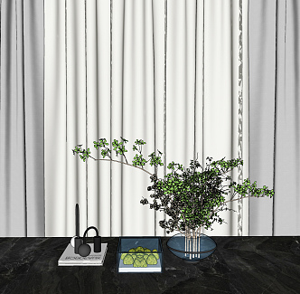 Modern vase plant ornaments 3d model