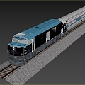 Modern train car vehicle lighting equipment facilities collection package 3d model