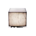 Modern Square Table Lamp With Textured Neutral Surface And Sturdy Base Design Style