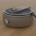 Modern Kitchen Appliance With Open Lid And Control Button Design 3d model