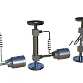 Industrial Equipment Valves With Spring Mechanisms And Flange Connection Components