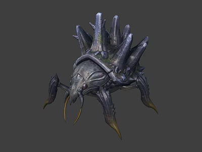 Sci Fi Fantasy Creature Design With Spiked Carapace Multiple Legs And Antennae 3d model