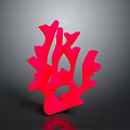 Vibrant Red Marine Animal With Coral Like Shape In Underwater Habitat