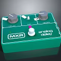 MXR Analog Delay Effects Pedal With Green Housing And Control Knobs
