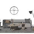 Modern Sofa Coffee Table Combination Simple Sofa Coffee Table Combination 3d model