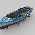 Modern Boat Small Wooden Boat 3d model