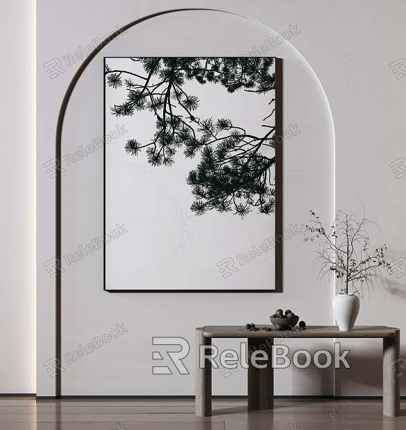 New Chinese Plant Painting Decorative Painting model