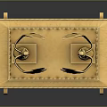 Golden Ornate Chest With Wing Decorations And Intricate Carved Patterns On Reflective Base