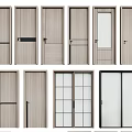 Modern Hinged Doors Collection With Wooden Frames And Glass Panels For Home Interior