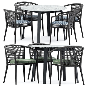 Modern Dining Table Chair Dining Table Chair Rattan Dining Chair Single Chair 3d model