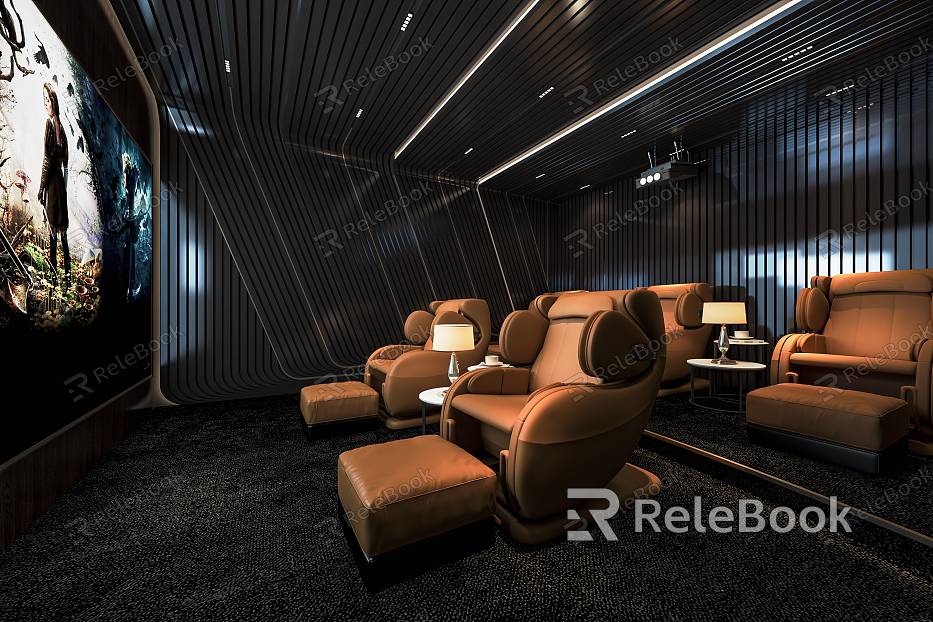 Modern Video Room Private Cinema Cinema Screening Hall Massage Chair Single Sofa Leisure Chair model