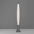 Modern Slim Floor Lamp With White Shade And Metal Base Design