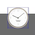 Modern Minimalist Round Clock With White Dial Black Numbers And Hands 3d model