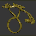 Golden Fashion Ring With Intricate Butterfly Design And Vine Branches For Elegant Style