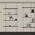 Modern Open Bookshelf Design With Glass Shelves Metal Frame And Decorative Items