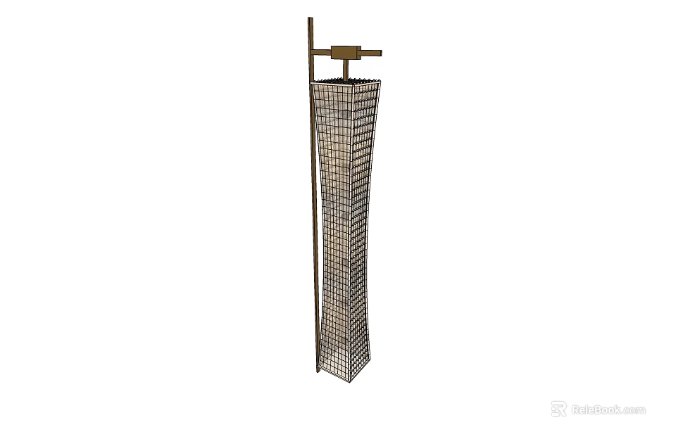 Modern Wall Lamp With Slim Metal Structure And Grid Design For Indoor Decor 3d model 