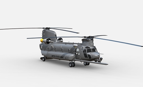 Osprey transport helicopter gunship military aircraft 3d model