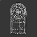 Electronic Device With Brown Casing Circular Display And Control Knob Design