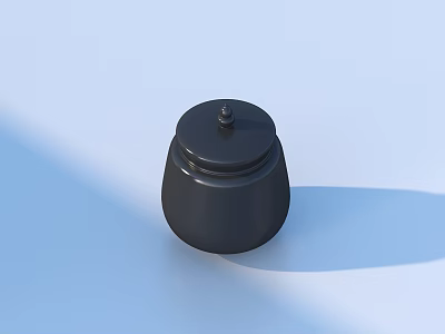 Black Household Storage Container With Lid Simple Modern Design For Daily Use 3d model