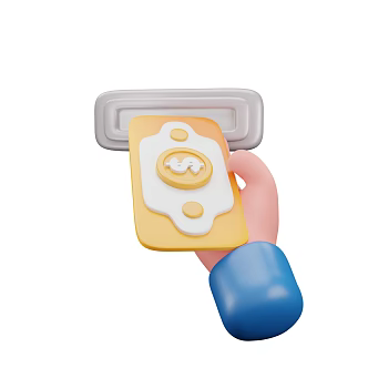 Modern Currency Icon Cartoon Small Hand 3d model