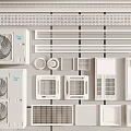 Various Types Of Air Conditioner Vents With Different Grille And Panel Designs