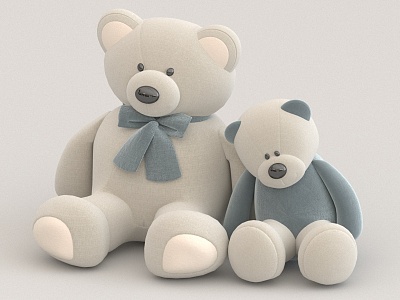 Plush teddy bear 3d model