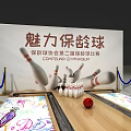 Bowling Sports Equipment With Pins Ball And Lane For Competition Stadium