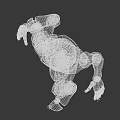 Game Movie Character Yellow Humanoid Robot 3D Model with Standing Pose and Digital Design