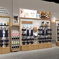 Stylish Lingerie Display In Store With Racks And Model Posters