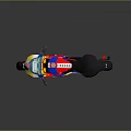 Honda Racing Motorcycle With Red Yellow Blue Body Black Seat 84 KOMATSU X-TREME Logos