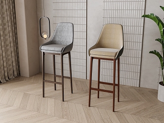 Modern Bar Chair 3d model