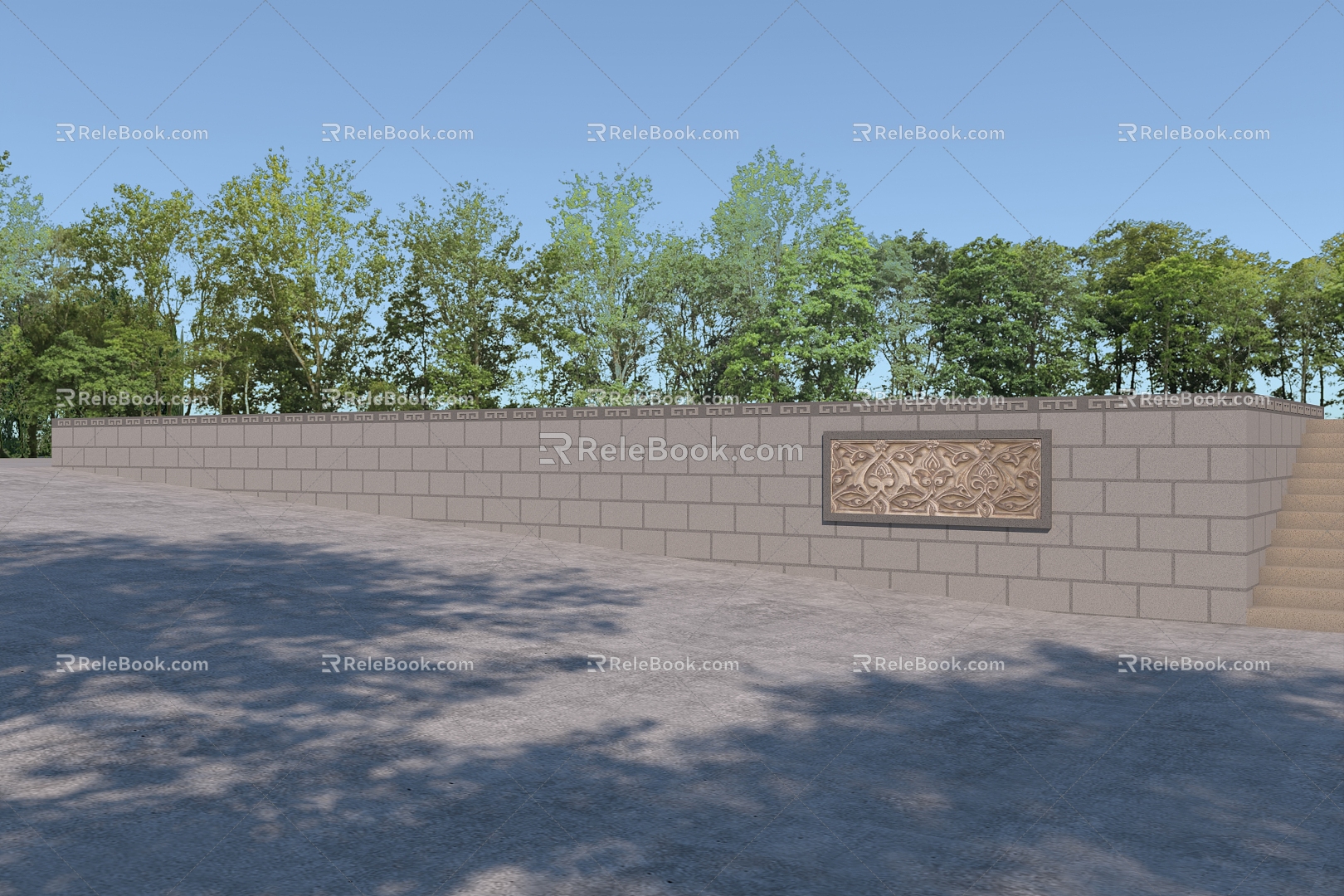 Retaining wall 3d model