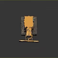 Yellow Tracked Bulldozer With Front Blade And Enclosed Cab Construction Vehicle