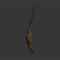 Realistic Brown Dinosaur 3D Model With Open Mouth Sharp Teeth And Long Tail