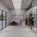 RUISA Specialty Store Modern Exterior With Glass Doors And Shelf Display Area