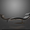 Modern Lounge Chair With Curved Gray Fabric And Stylish Metal Base For Contemporary Interior