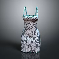 Elegant Carved Dress Sculpture With Intricate Artistic Pattern Design