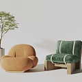 Single sofa 3d model