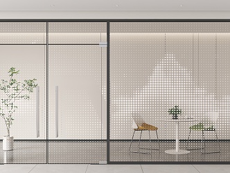 Modern Office Glass Partition Gradient Glass Partition Landscape Office Partition Gradient Point Glass Partition Glass Partition Meeting Room Modern Art Glass Partition 3d model