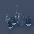 Transparent Glass Industrial Equipment Including Flasks Beakers And Graduated Cylinders