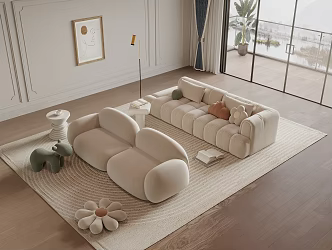 Double sofa 3d model