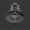 Industrial Metal Fan With Mesh Guard Blade And Black Base Structure