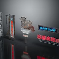 Modern Metal Frame Neon Sign Furniture With Various Decorative Shop Designs