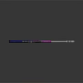 Shiny Purple And Silver Sniper Rifle With Scope Barrel And Decorative Design