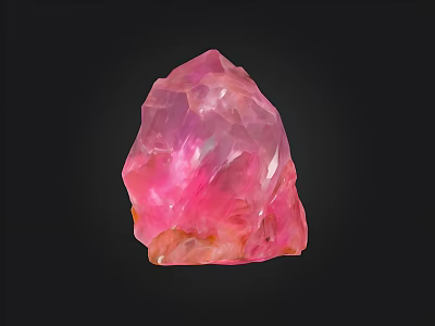 Pink Crystalline Stone And Natural Wood Texture With Rough Surface 3d model