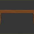 Wooden Long Table With Decorative Legs And Patterned Tabletop Modern Home Furniture Piece