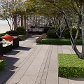 Modern Garden Landscape Design With Green Plants Walkways And Seating Areas