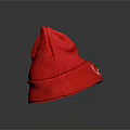 Red Knitted Beanie Hat With White Lettering Stylish Design For Fashion Accessory