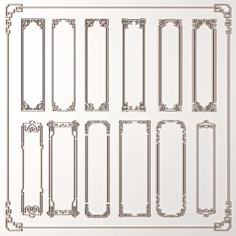 New Chinese lines carved 3d model